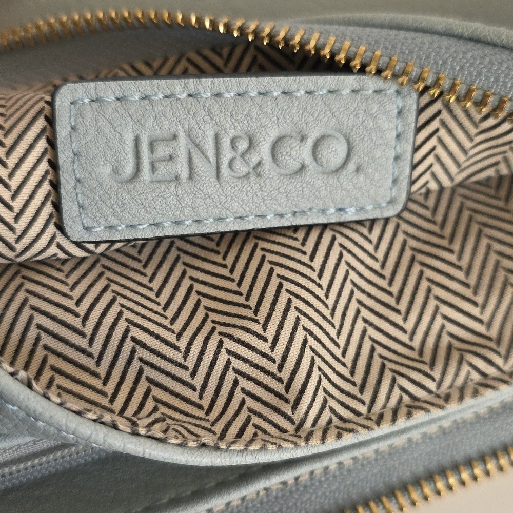 Jen & Co Blue With Gold Hardware Crossbody Bag.  Adjustable Strap - Picture 7 of 16